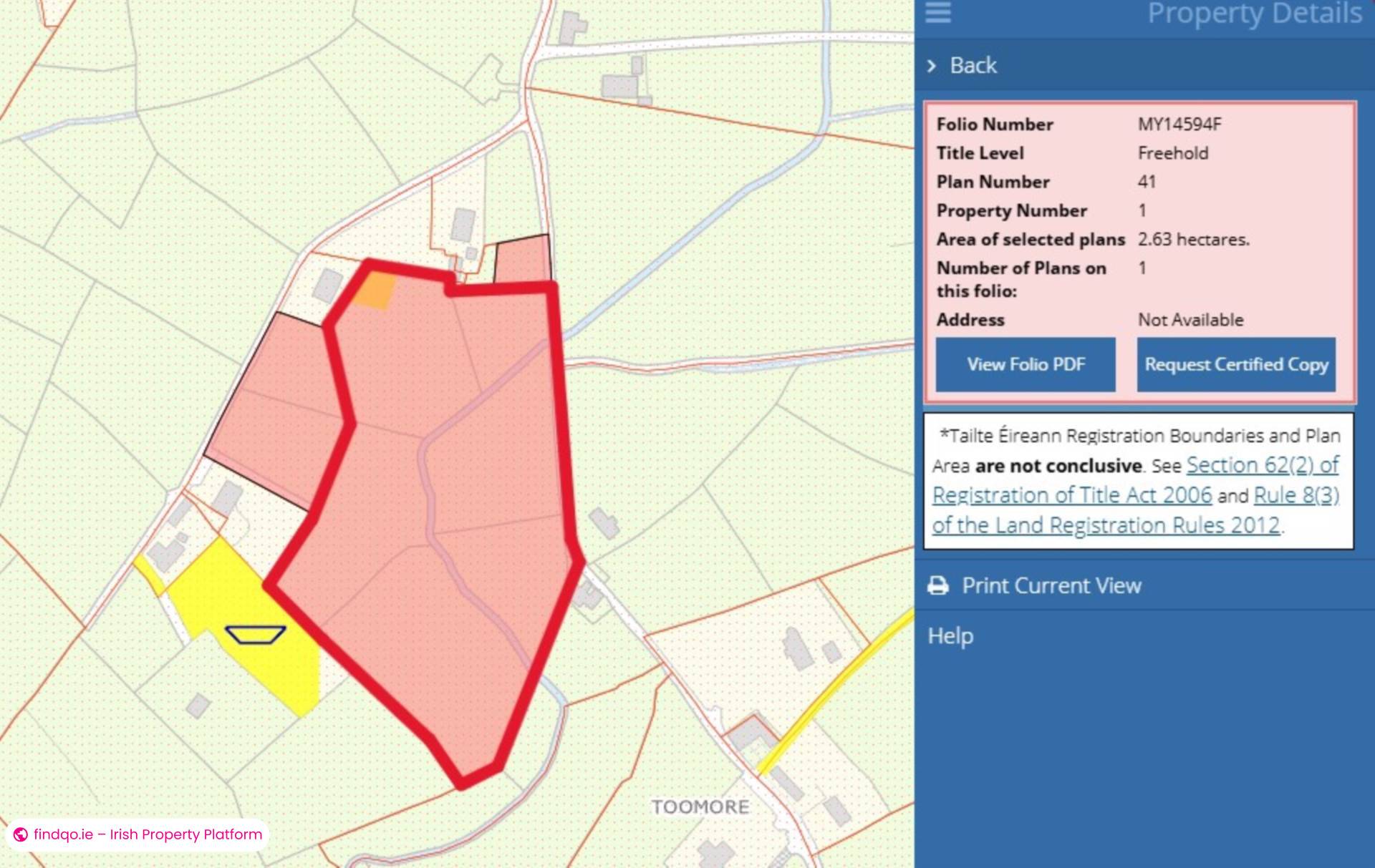 Agricultural Land for Sale in Foxford, Mayo