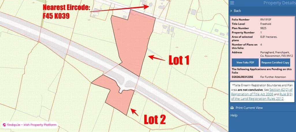 Agricultural Land for Sale in Frenchpark, Roscommon