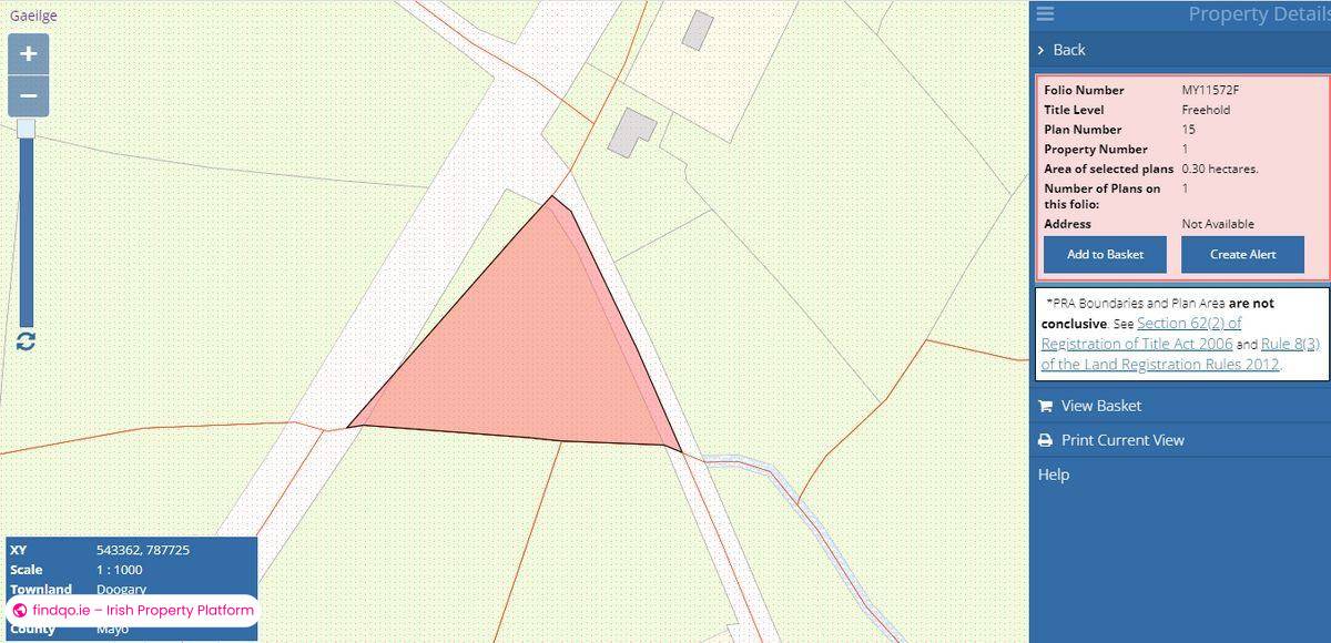 Buy Land on Ballyhaunis Main Street Mayo