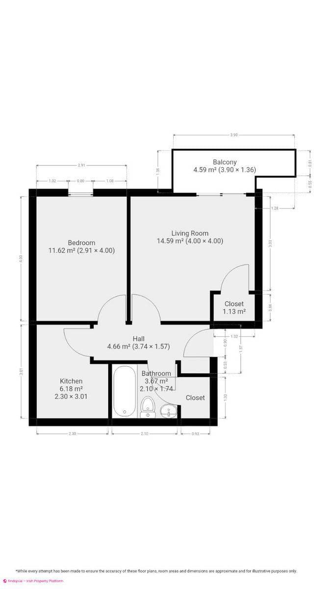 1 Bedroom Apartment for Rent in North Strand, Dublin 3