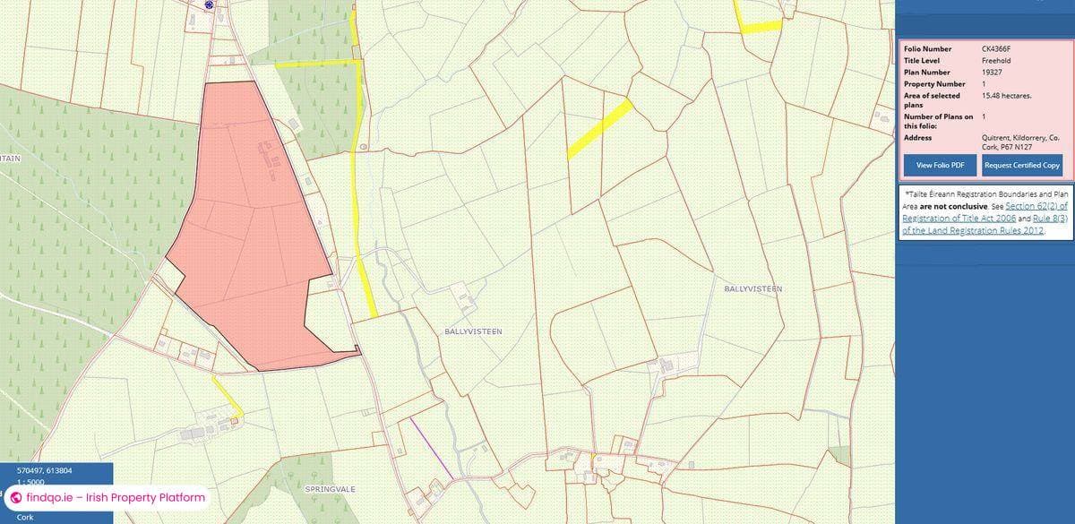 Agricultural Land for Sale in Kildorrery, Cork