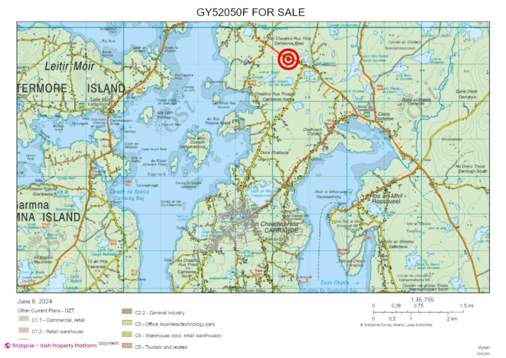 Commercial Site for Sale in Tooreen, Bealadangan, Co. Galway